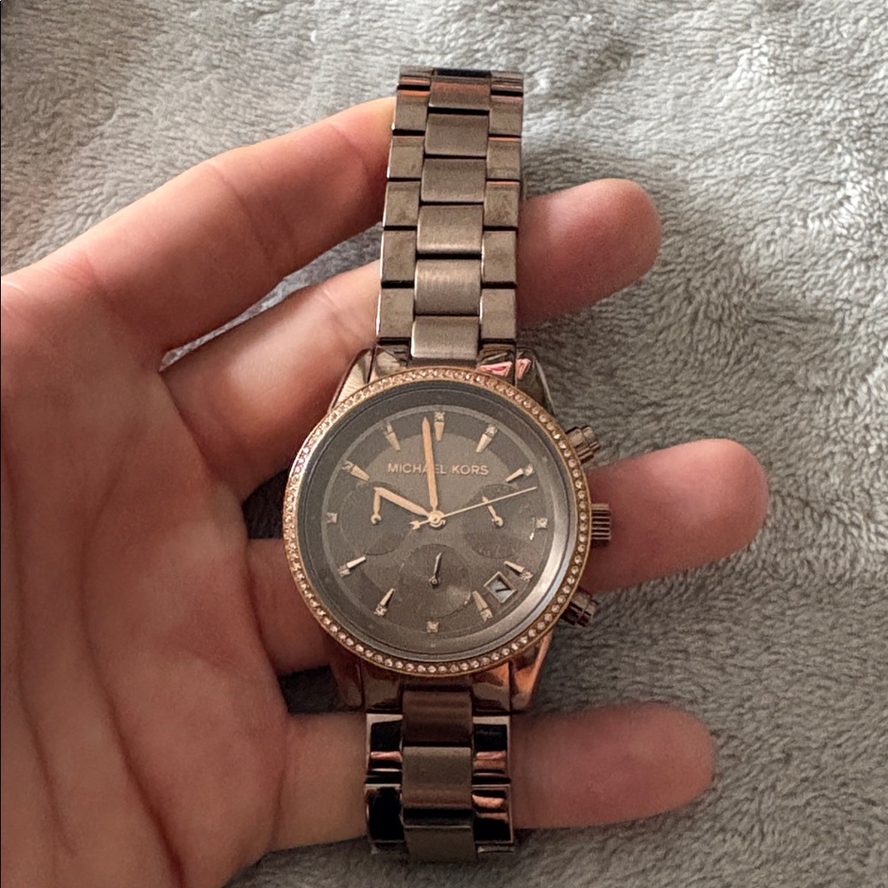 Michael Kors Rose Gold Stainless Steel Chronograph Bracelet Watch